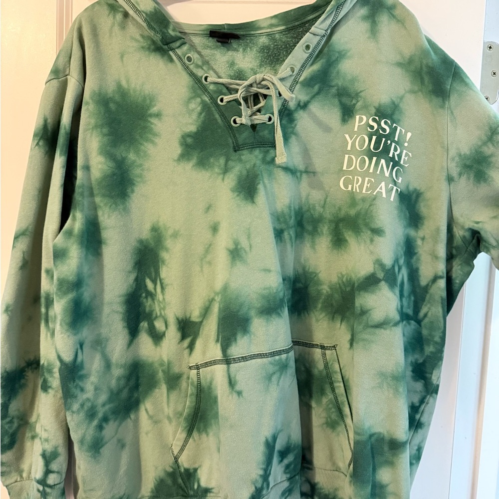 Green Tie-Dye Hoodie from Torrid
